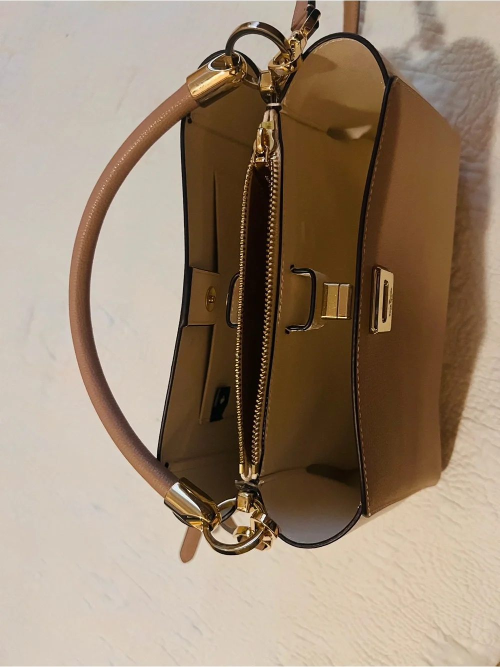 Kate Spade New York Phoebe two-tone blush & cream top-handle satchel
